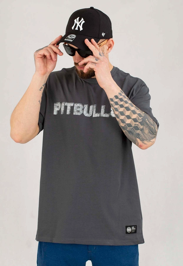 T-shirt Pit Bull Dog 89 grafitowy