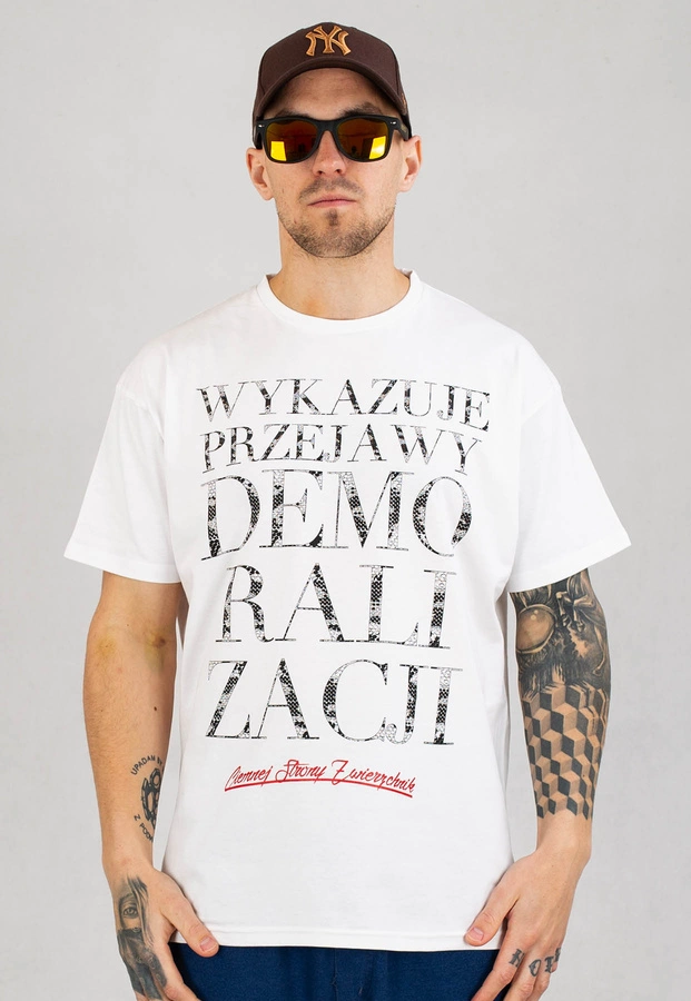 T-shirt Chada Demoralizacja biały