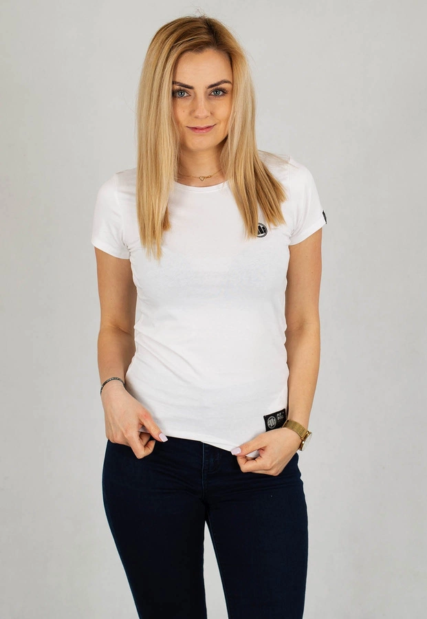 T-Shirt Pit Bull Slim Fit Small Logo biały