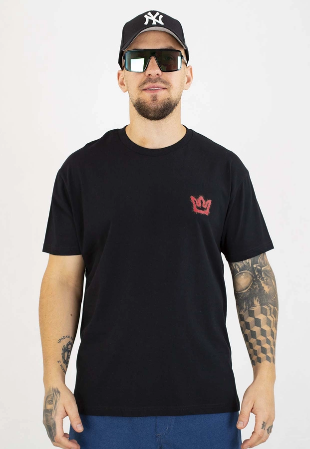 T-shirt Jigga Wear Color Spray biały i czarny
