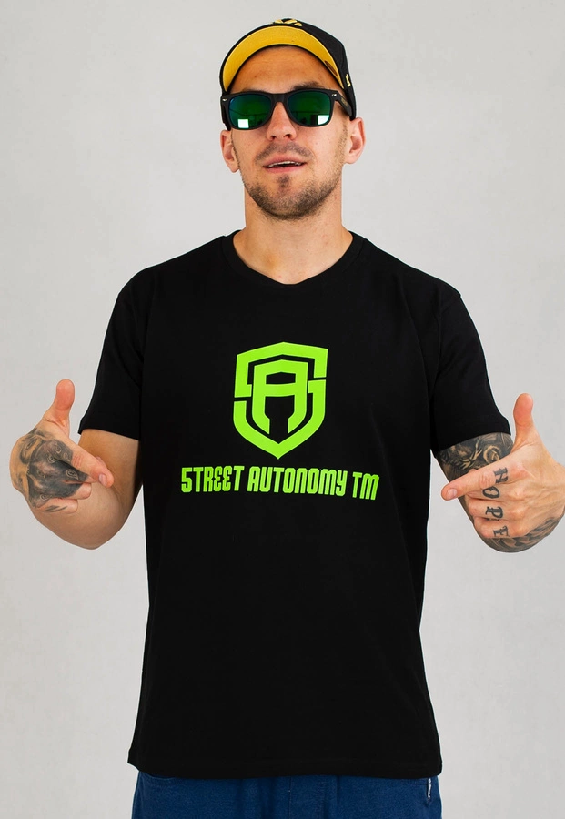 T-shirt Street Autonomy Classic Logo czarno zielony