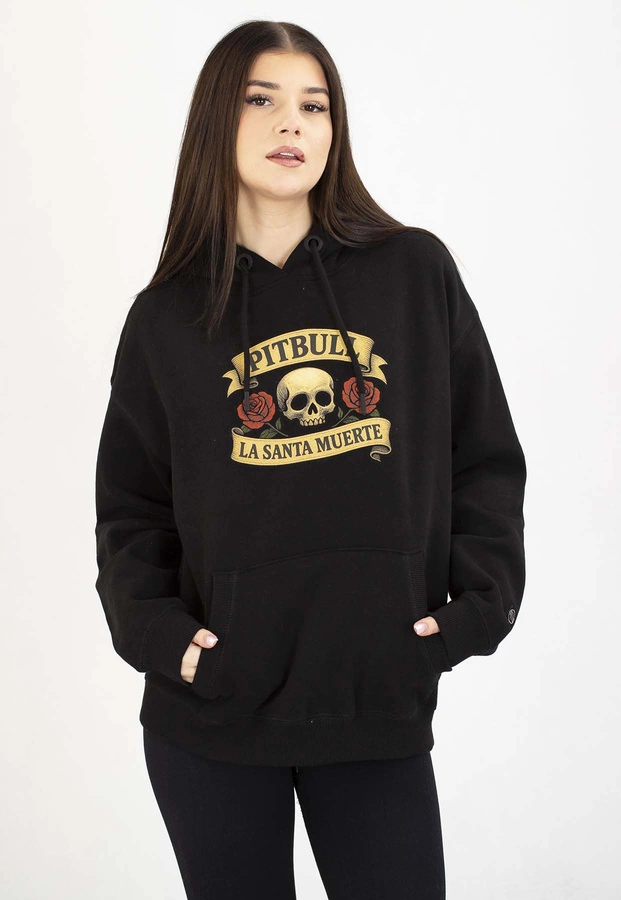 Bluza Pit Bull Z Kapturem Oversize La Santa Muerte czarna