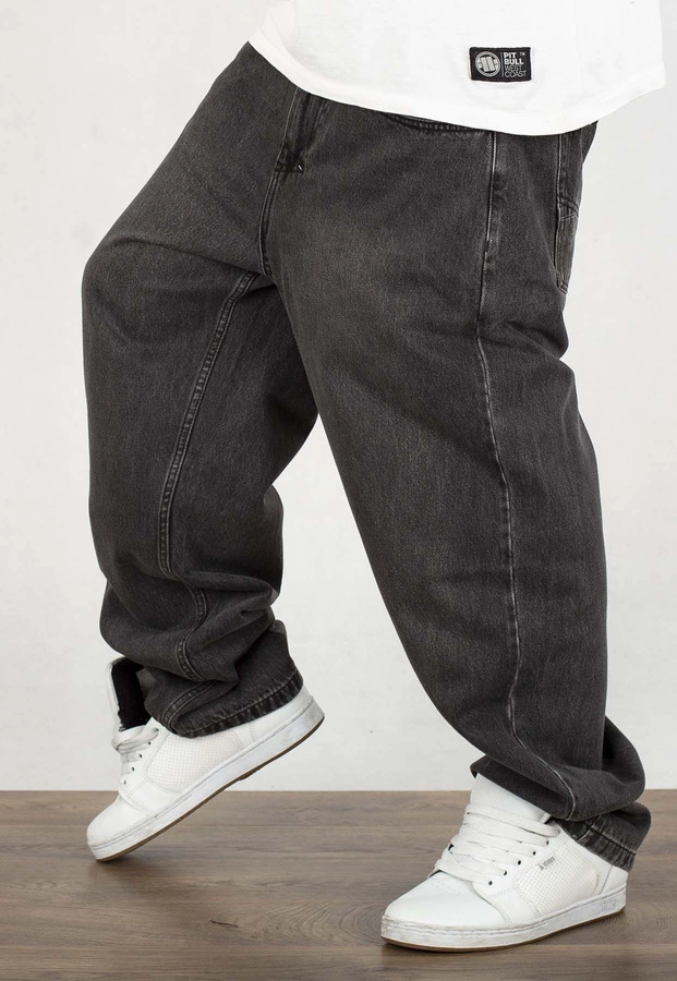 Spodnie Mass Jeans Baggy Fit Slang black washed