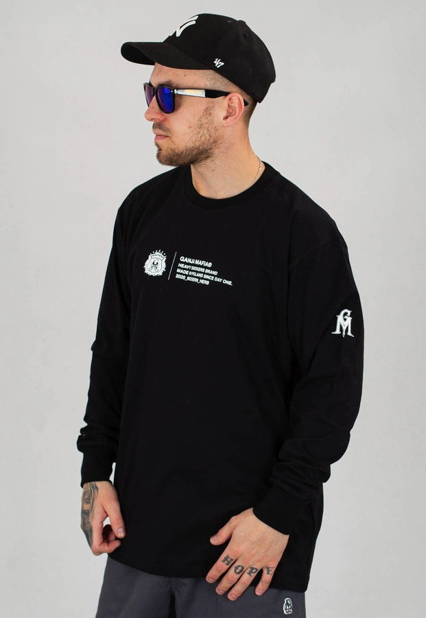 Longsleeve Ganja Mafia Herb Modern czarny