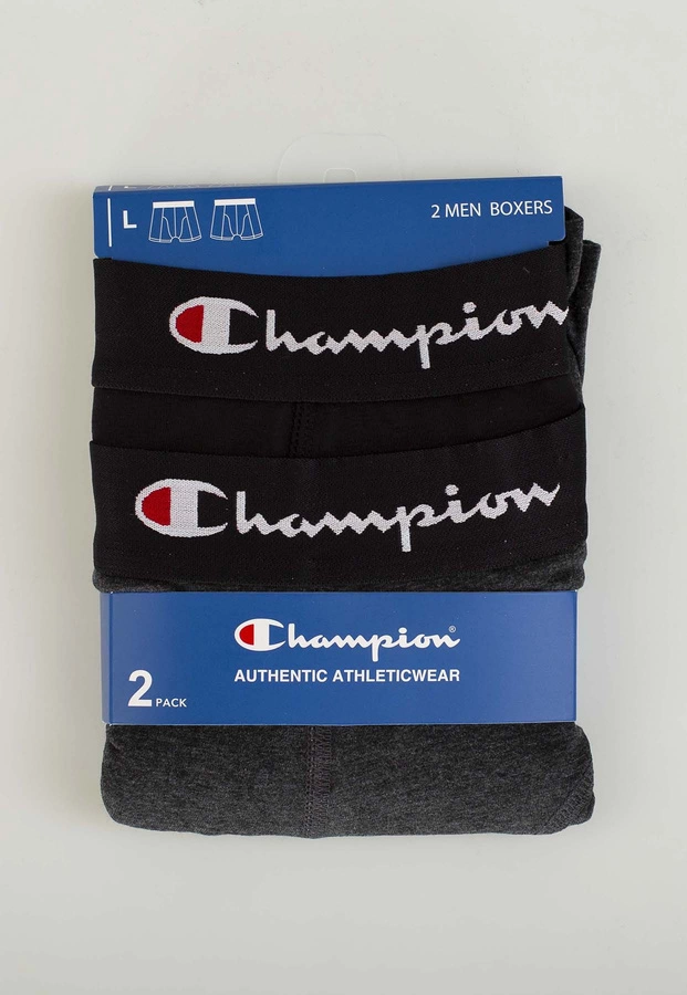 Bokserki Champion 2Pack U20001 czarne szare