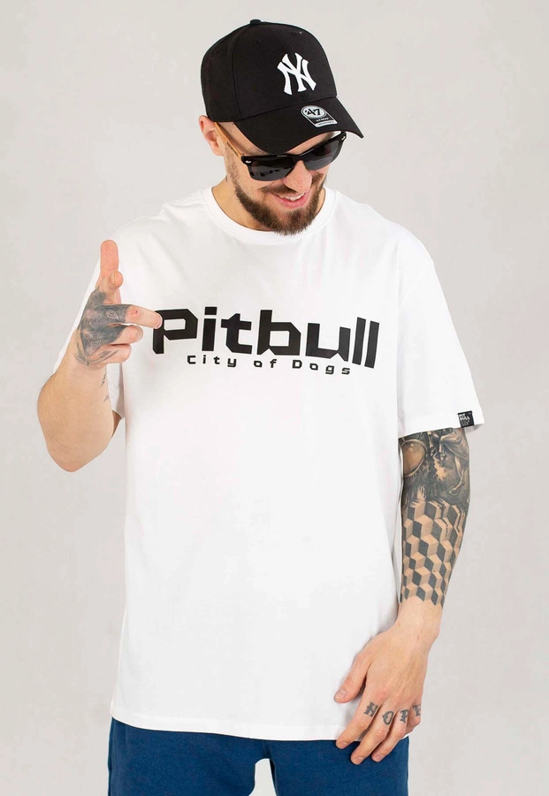 T-shirt Pit Bull City Of Dogs biały