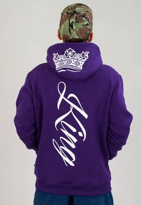 Bluza Red Eyes King fioletowo biała