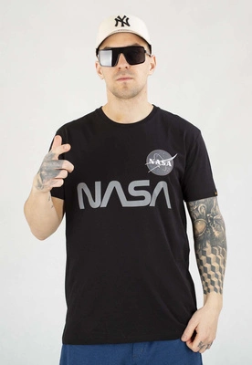 T-shirt Alpha Industries Nasa Reflective 178501 czarny