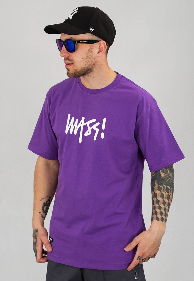 T-shirt Mass Signature Medium Logo fioletowy