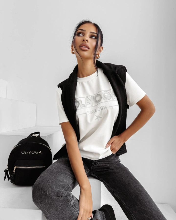 T-Shirt Olavoga Black Prince ecru