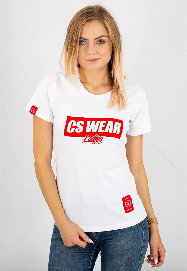 T-shirt Ciemna Strefa CS Wear Sticker biały