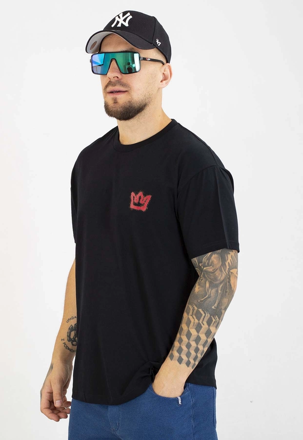 T-shirt Jigga Wear Color Spray biały i czarny