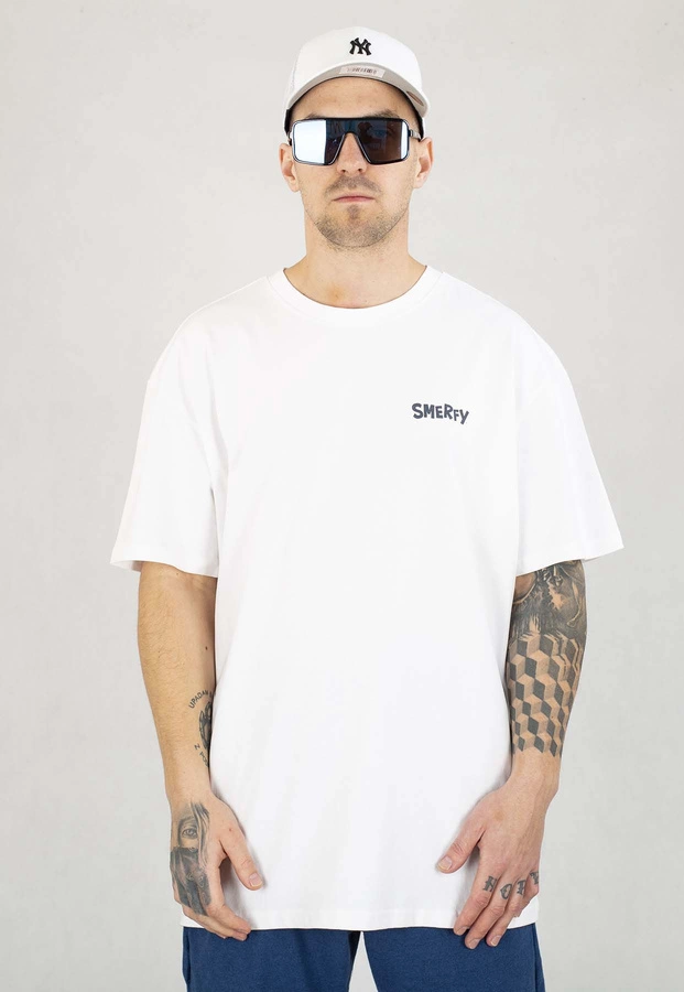 T-shirt Smerfy Baggy Comic biały