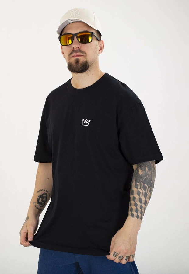 T-shirt Jigga Wear Oversize Simple Crown czarny