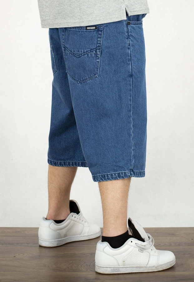 Spodenki Mass Jeans Slang Baggy Fit blue