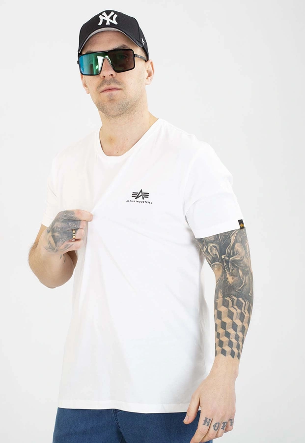 T-shirt Alpha Industries Basic Small Logo 188505 biały