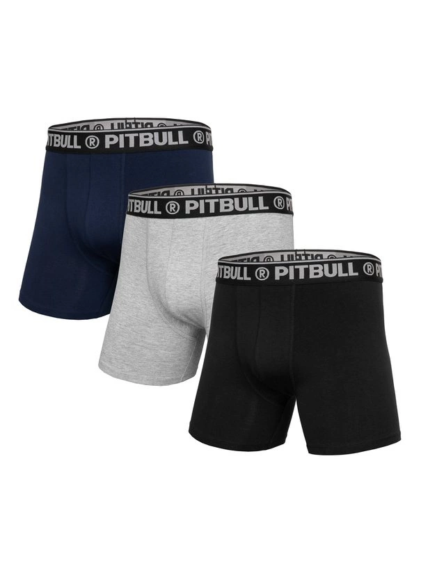 Bokserki Pit Bull 3 PACK granatowe szare czarne