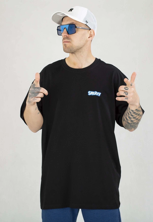 T-shirt Smerfy Baggy Graffiti czarny