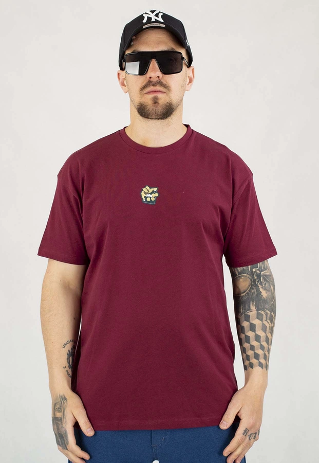T-shirt Chada Proceder Hazard bordowy