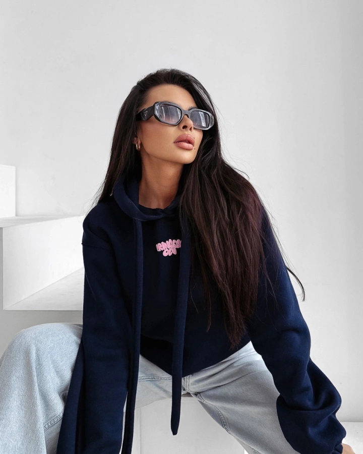 Bluza Olavoga Z Kapturem Frost Layer granatowa