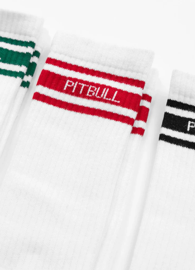 Skiety Pit Bull High Crew Hilltop Thin 3pak White Green
