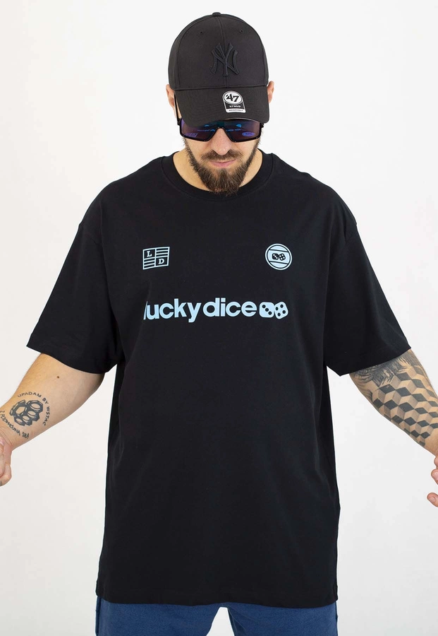 T-shirt Lucky Dice Baggy Lucky Dice Represent czarno niebieski