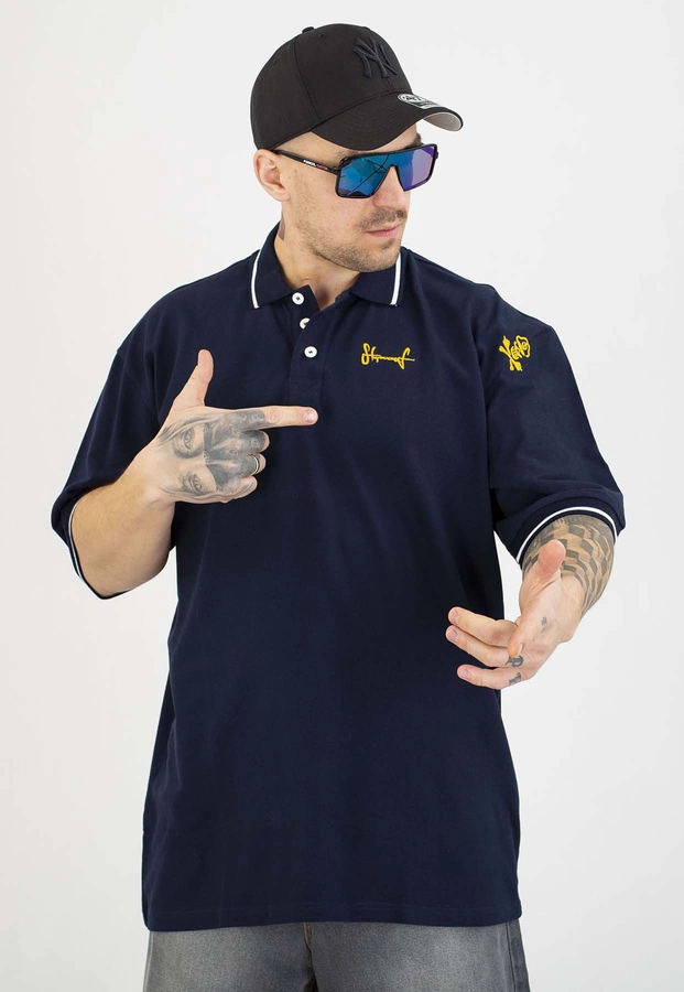 T-Shirt Polo Stoprocent Armator granatowy