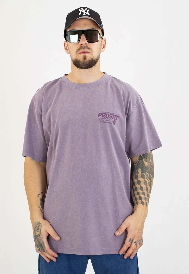 T-shirt Prosto Oversize Flathead sprany lawendowy