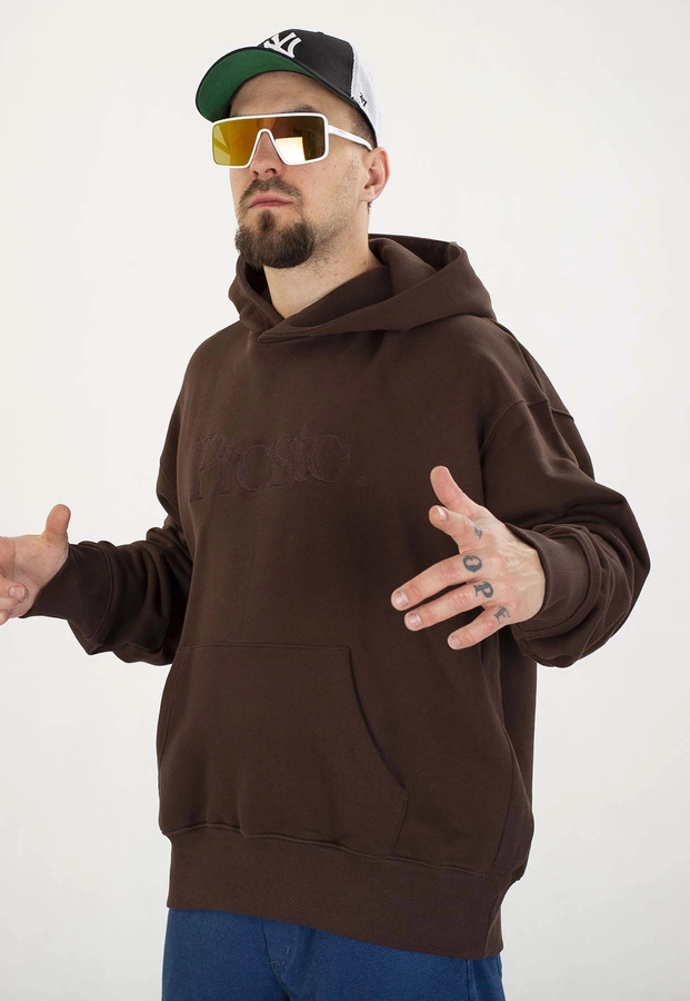 Bluza Prosto Z kapturem Mizo brązowa