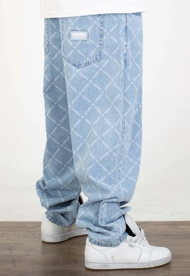 Spodnie Mass Jeans Extra Baggy Fit Monogram light blue