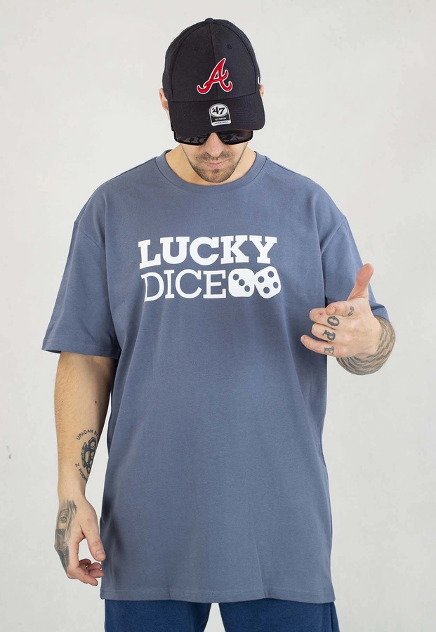 T-shirt Lucky Dice Baggy LD Classic ciemno niebieski