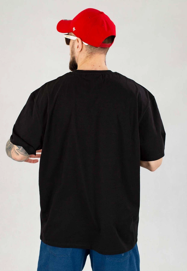 T-shirt SikSilk Crest Oversized SS-22550 czarny