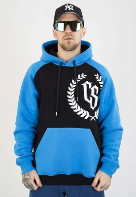 Bluza Ciemna Strefa Z Kapturem CS Reglan czarno niebieska