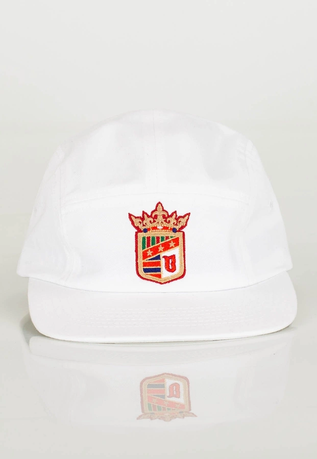 Czapka 5 Panel B.O.R. Biuro Ochrony Rapu Herb biała