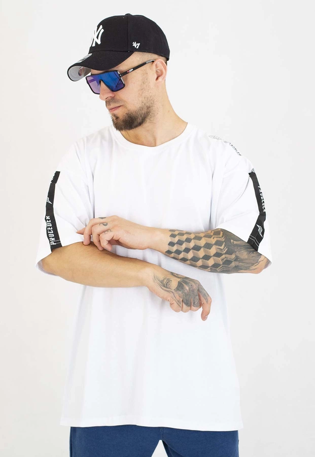 T-shirt Chada Proceder Oversize Tape biały