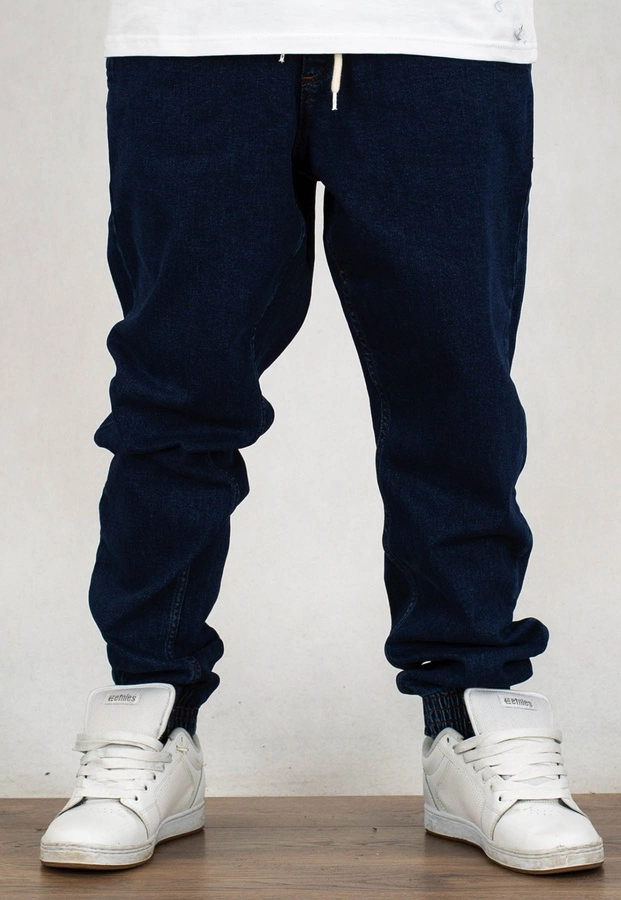 Spodnie SSG Jogger Slim Small Logo ciemno niebieskie