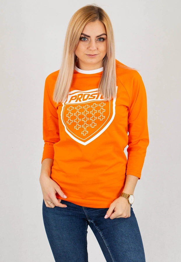 Longsleeve Prosto Hipshi pomarańczowy