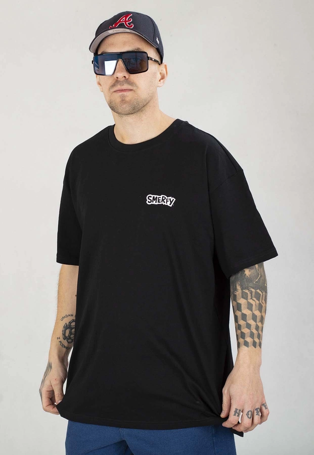 T-shirt Smerfy Baggy Ważniak Boss czarny