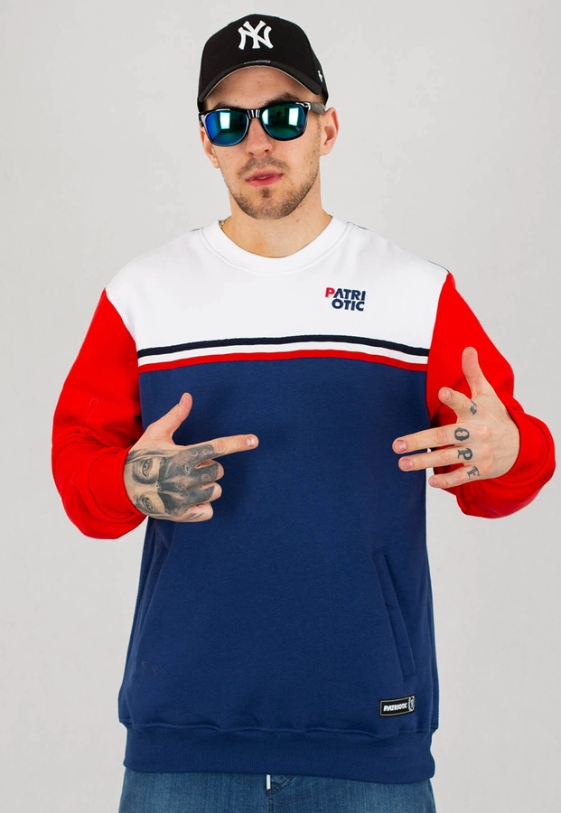 Bluza Patriotic CLS Tape 3-Colours biało czerwono granatowa + CD Gano - W Samo Sedno Gratis!