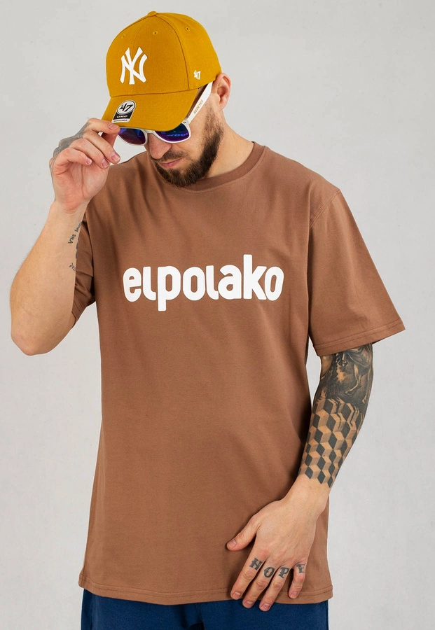 T-shirt El Polako EP Basic brązowy