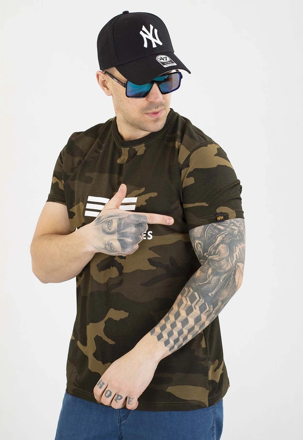 T-shirt Alpha Industries Basic 100501C oliwkowy camo