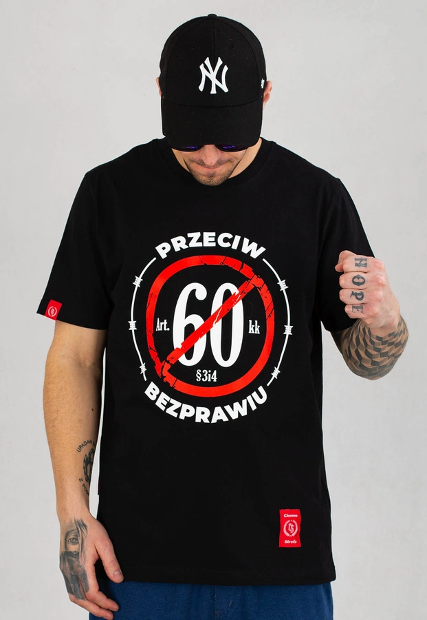 T-shirt Ciemna Strefa Przeciw Bezprawiu czarny