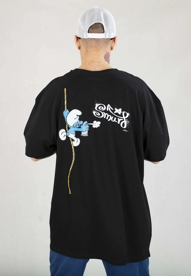 T-shirt Smerfy Baggy Graffiti czarny