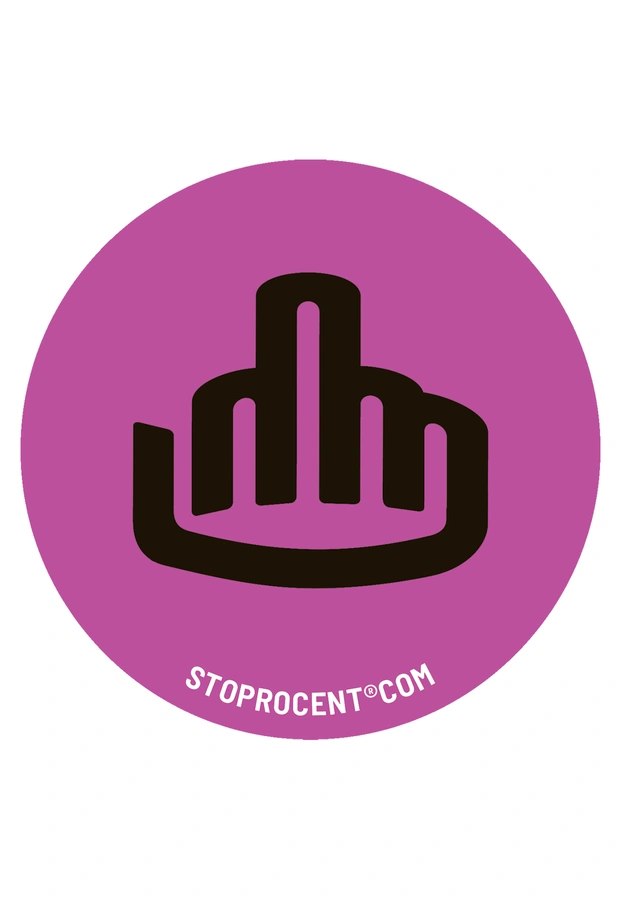 Wlepa Stoprocent Fuck fioletowa