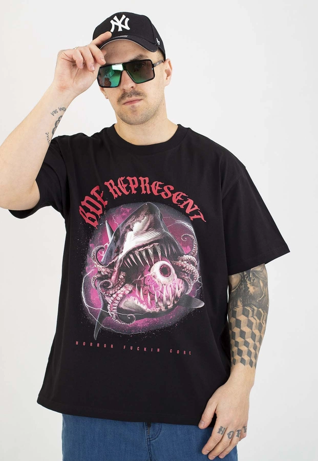 T-shirt Brain Dead Familia Shark czarny