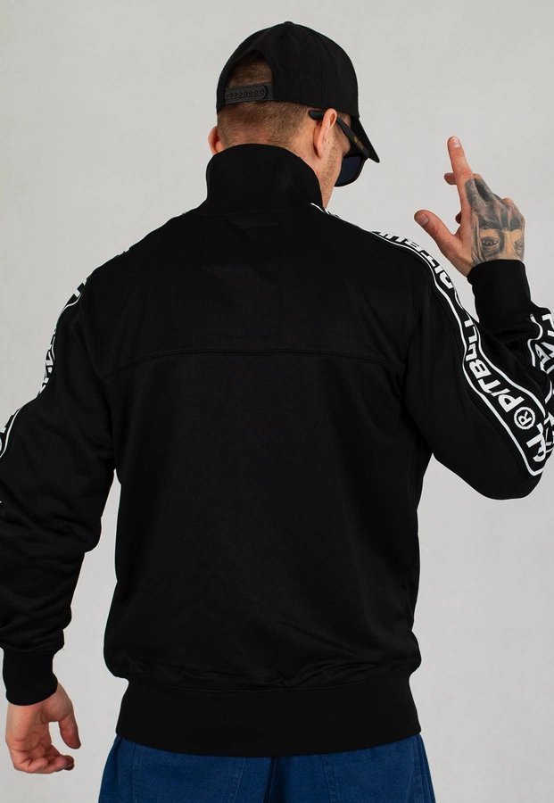 Bluza Pit Bull Bez Kaptura Zip  Oldschool Tape Logo czarna