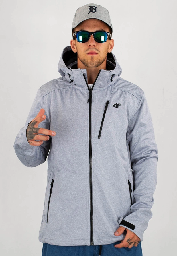 Kurtka Softshell 4F SFM004 NeoDry 10 000 jasno szara 