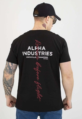 T-shirt Alpha Industries Signature Back Print 148516 czarny