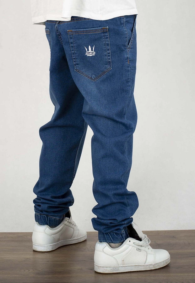 Spodnie Jigga Wear Crown Jogger Jeans niebieskie