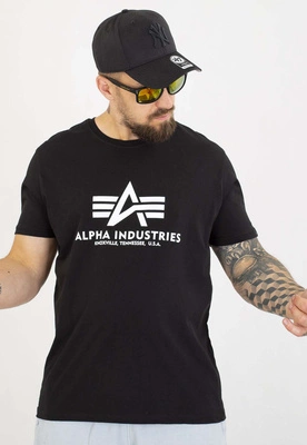 T-shirt Alpha Industries Basic 100501 czarno biały